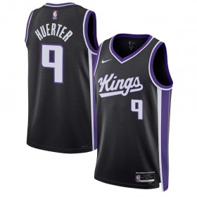 Maillot NBA Sacramento Kings Kevin Huerter Nike 2023-24 Icon Edition Noir Swingman - Homme